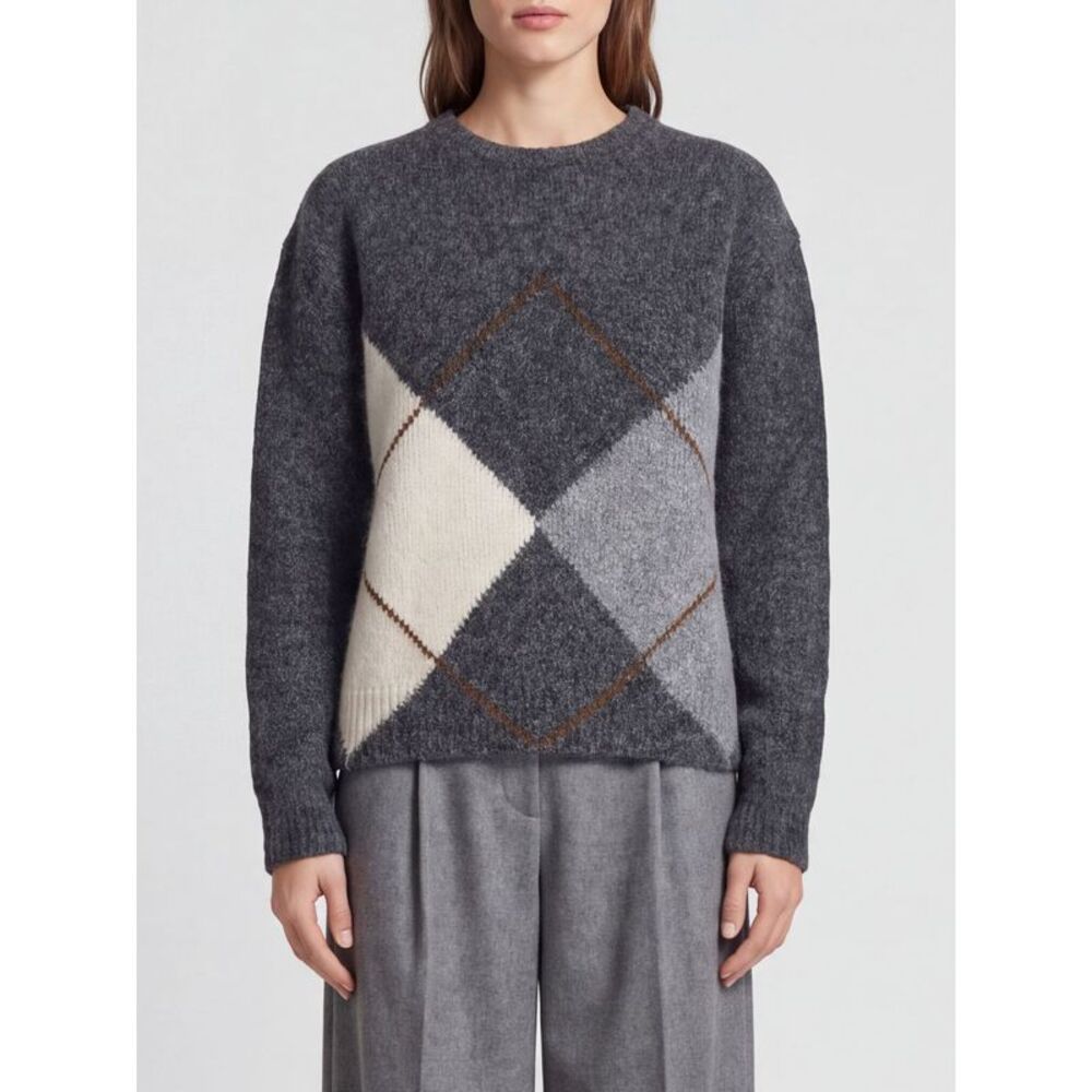 Keira Argyle Crewneck Jumper Semicouture In Wool And Alpaca Blend